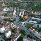 Letecký pohľad na stred mesta
