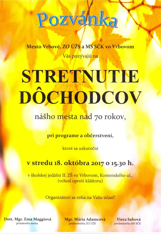 Stretnutie dôchodcov