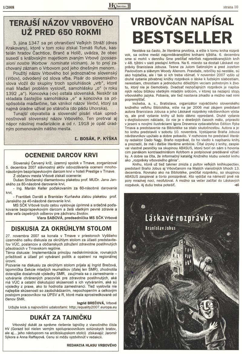 Hlas Vrbového 1/2008, strana 10