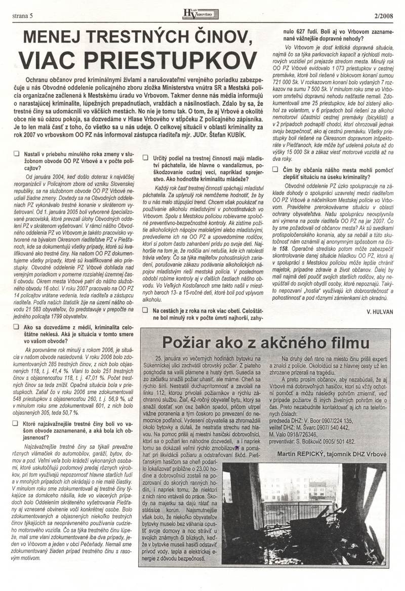 Hlas Vrbového 3/2008, strana 5