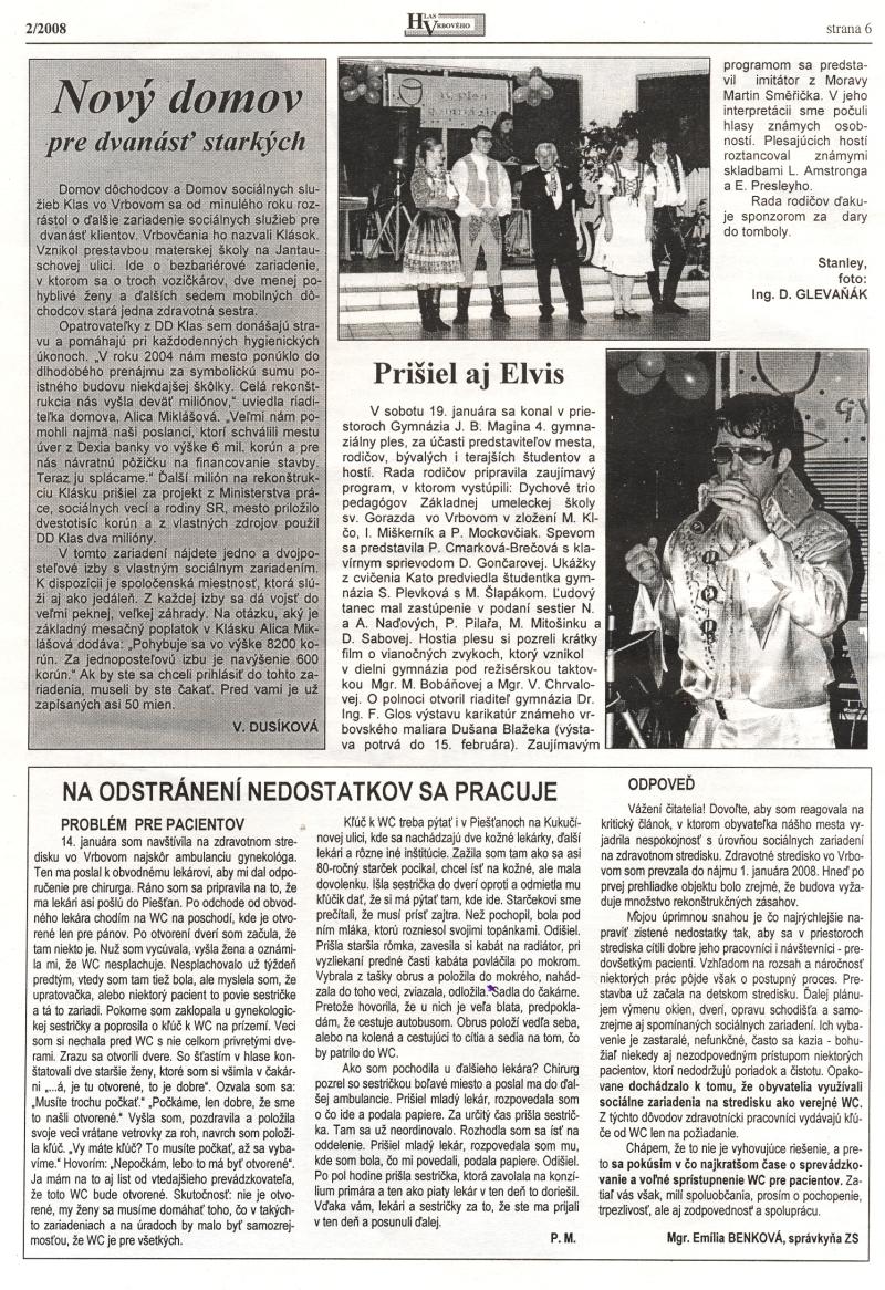 Hlas Vrbového 3/2008, strana 6