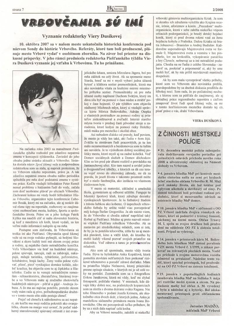 Hlas Vrbového 3/2008, strana 7
