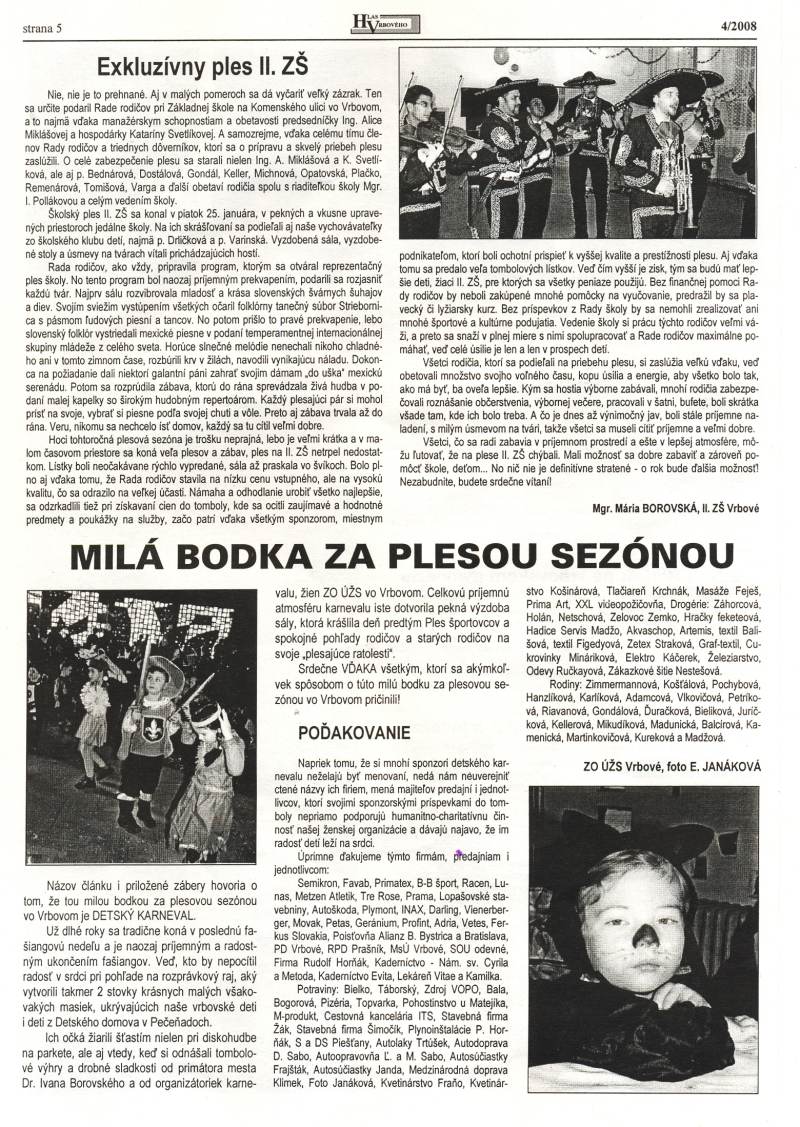 Hlas Vrbového 4/2008, strana 5
