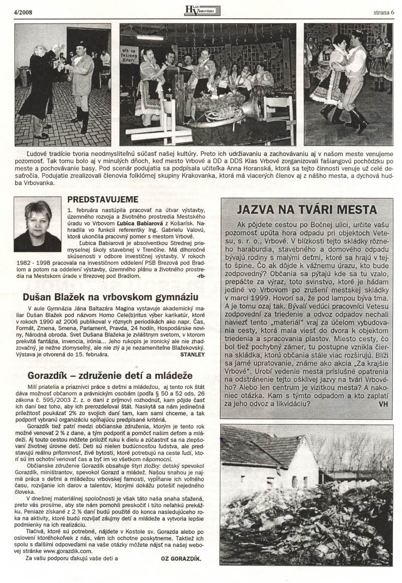 Hlas Vrbového 4/2008, strana 6