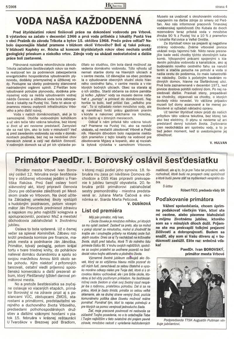 Hlas Vrbového 5/2008, strana 4