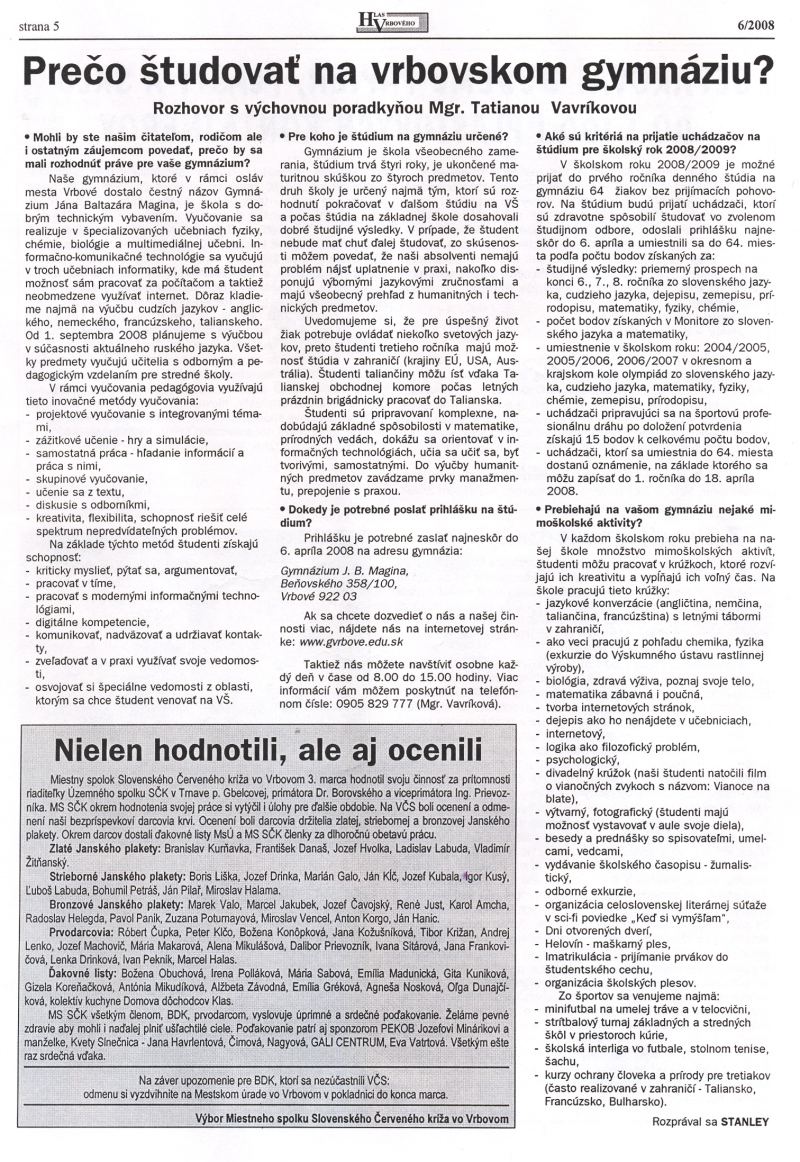 Hlas Vrbového 6/2008, strana 5