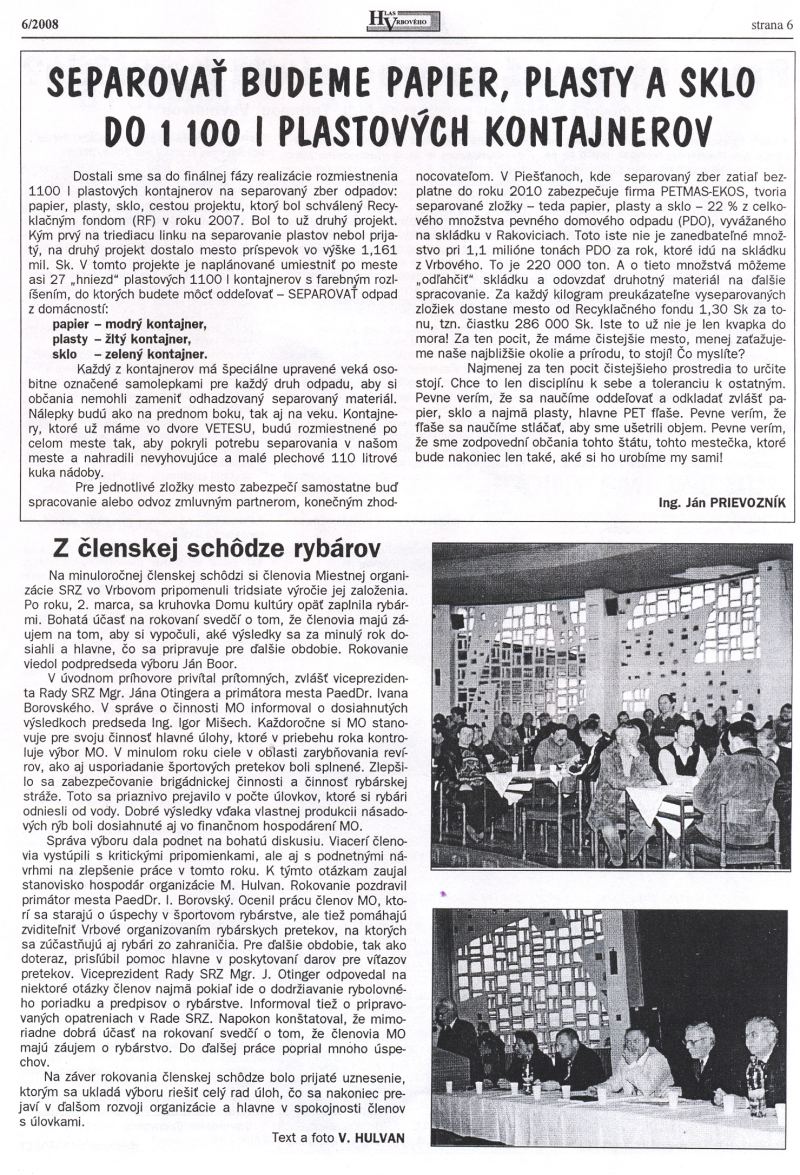 Hlas Vrbového 6/2008, strana 6