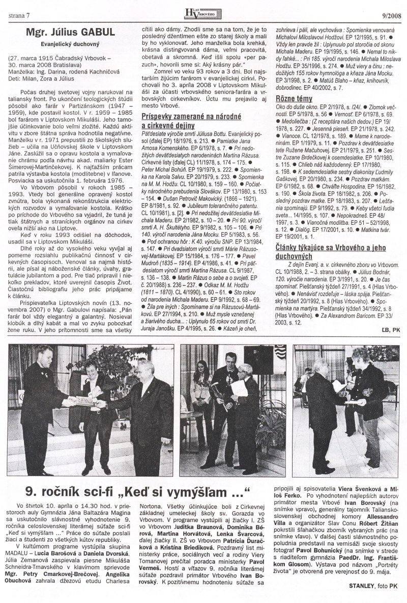 Hlas Vrbového 9/2008, strana 7