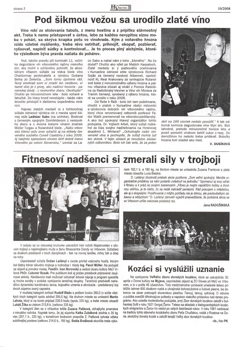 Hlas Vrbového 10/2008, strana 5