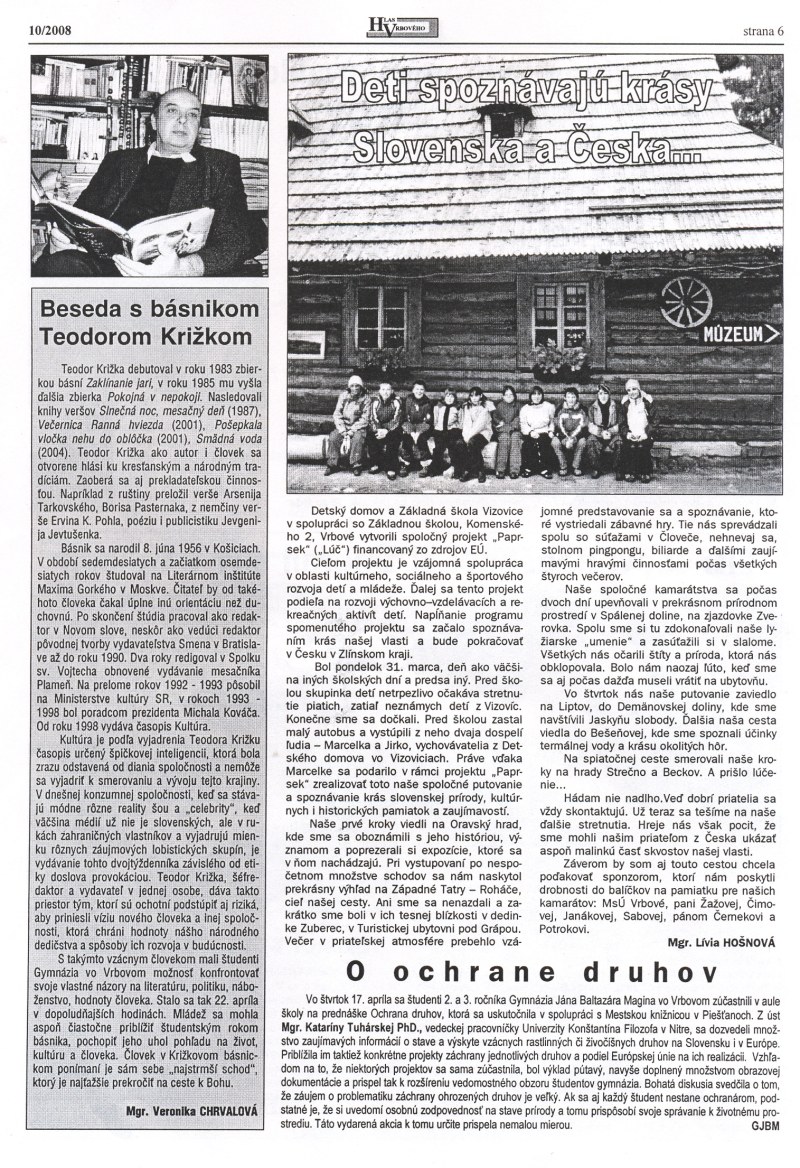 Hlas Vrbového 10/2008, strana 6