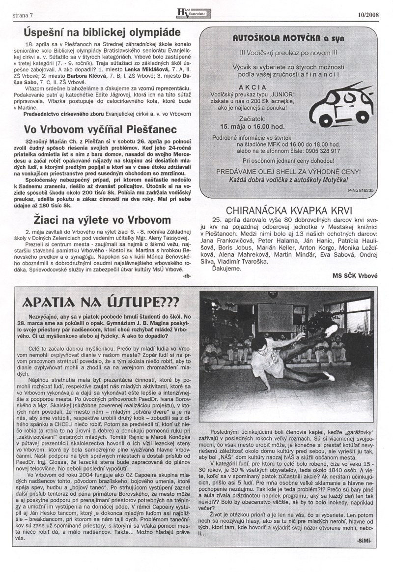 Hlas Vrbového 10/2008, strana 7
