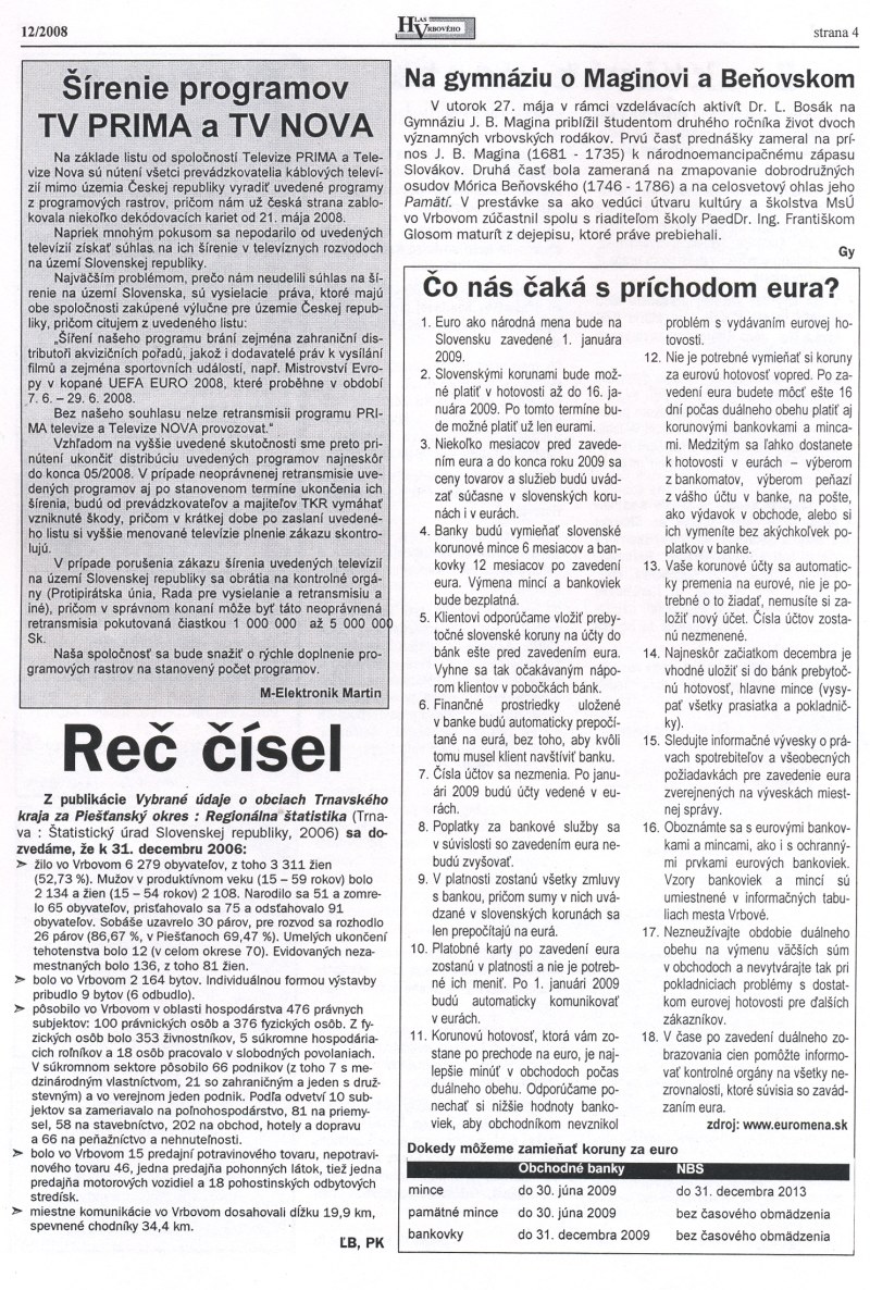Hlas Vrbového 12/2008, strana 4