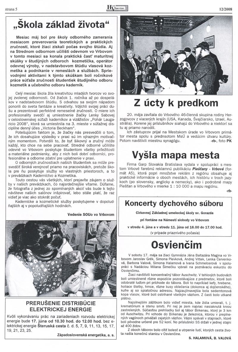 Hlas Vrbového 12/2008, strana 5