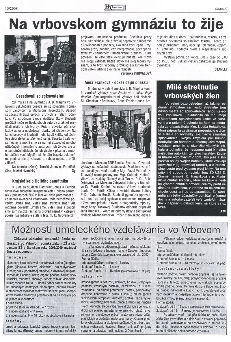 Hlas Vrbového 13/2008, strana 6