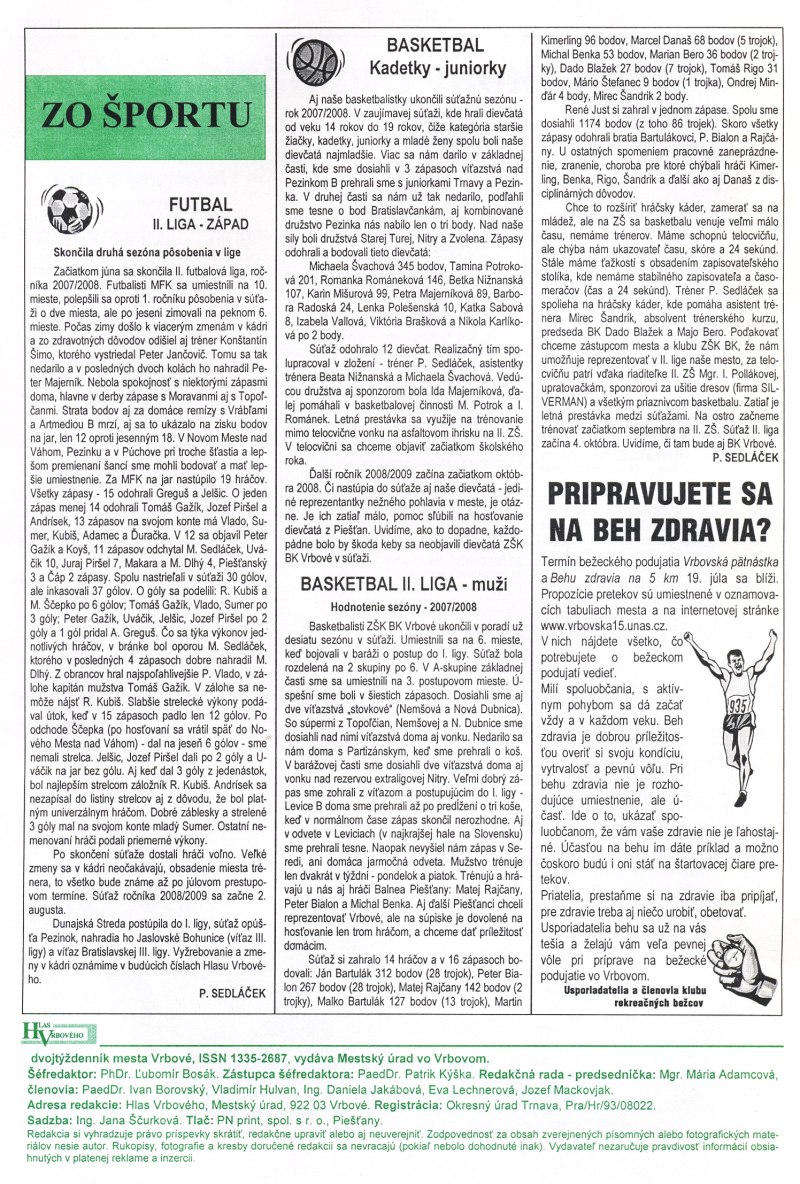 Hlas Vrbového 14/2008, strana 8