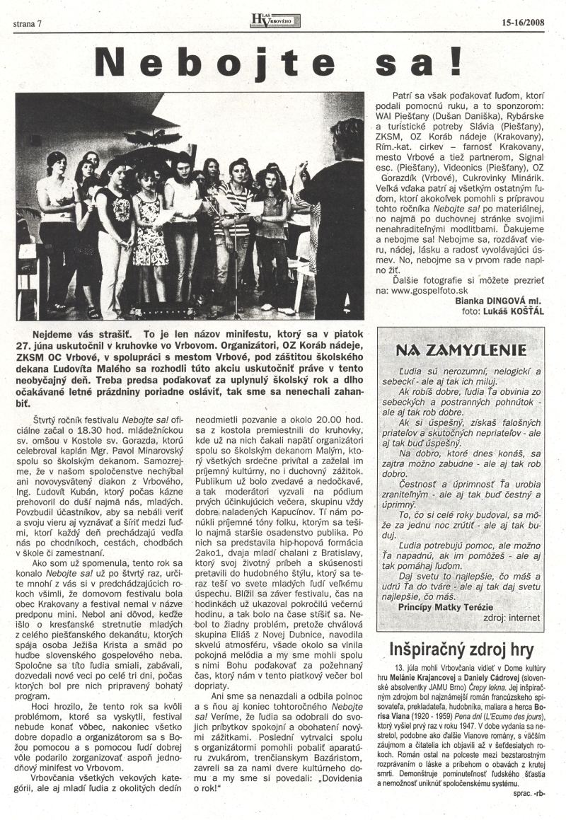 Hlas Vrbového 15,16/2008, strana 7