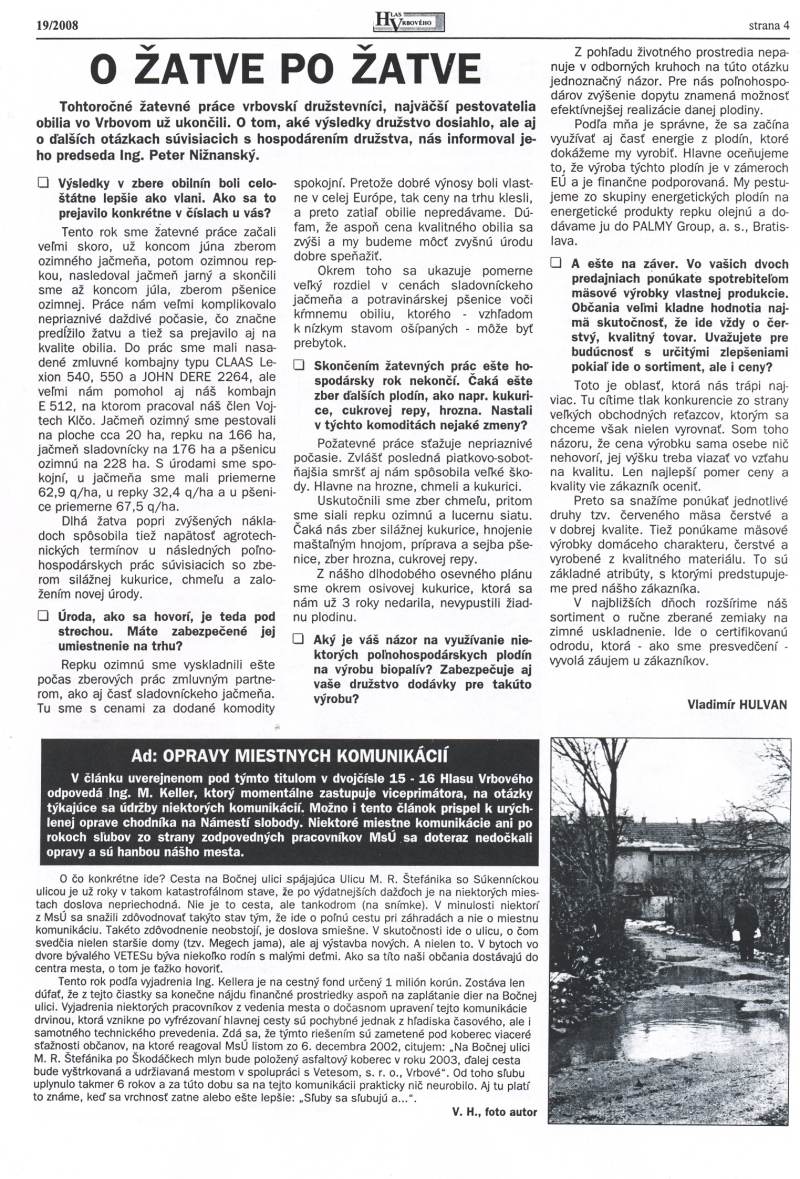 Hlas Vrbového 19/2008, strana 4