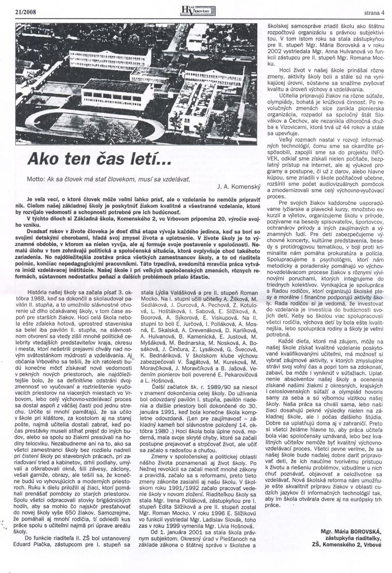 Hlas Vrbového 21/2008, strana 4