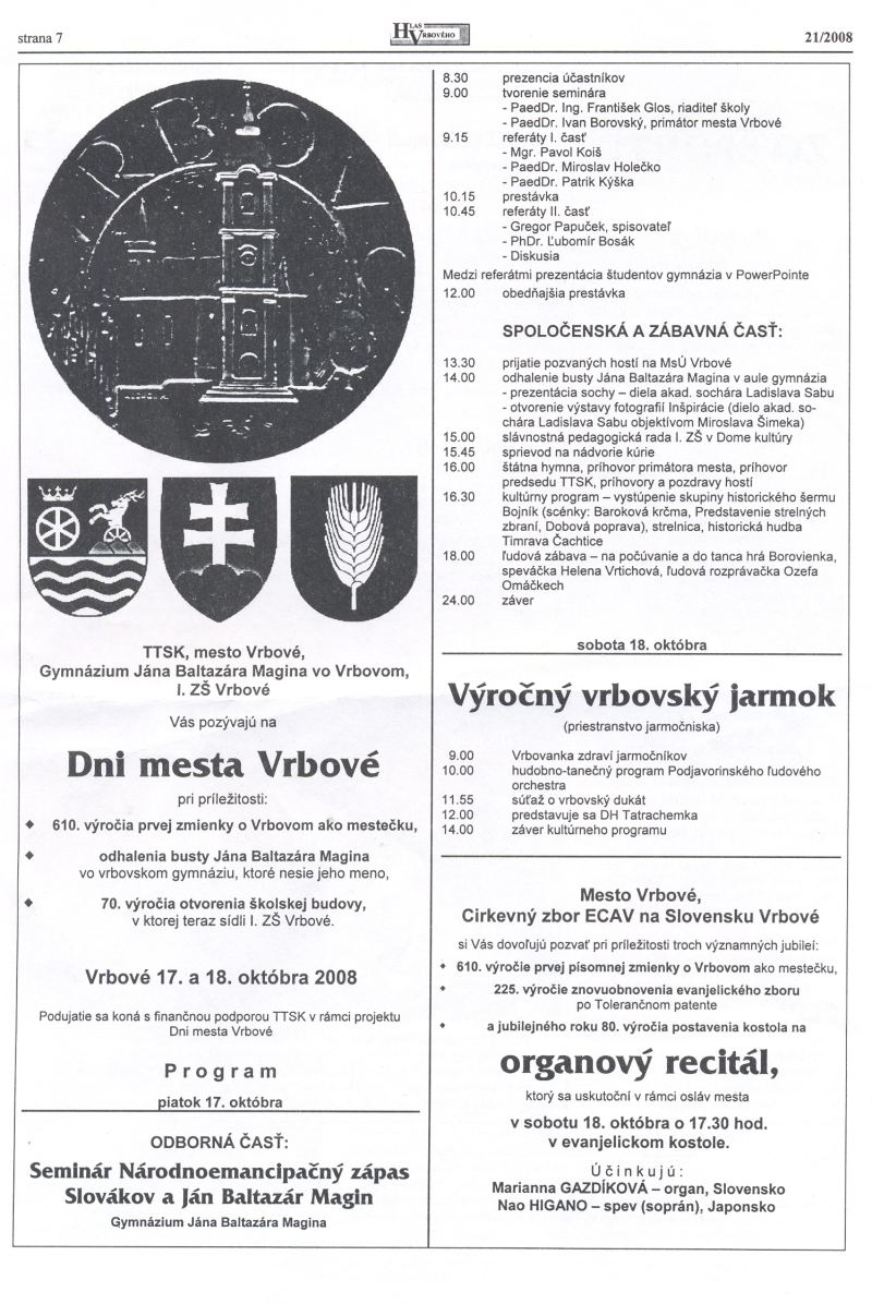 Hlas Vrbového 21/2008, strana 7