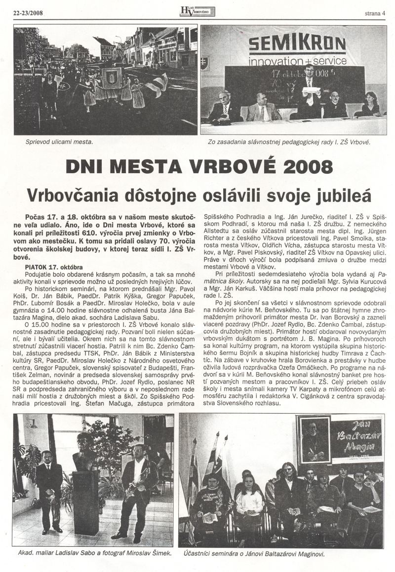 Hlas Vrbového 22,23/2008, strana 4
