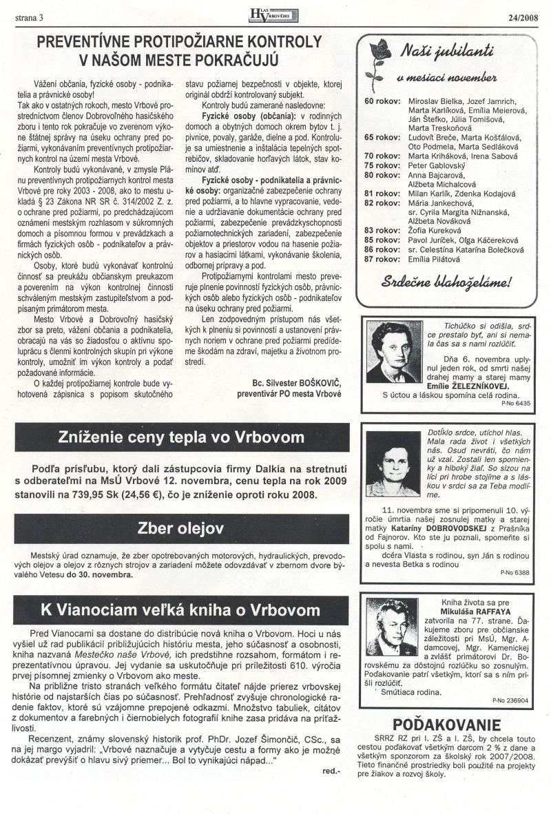 Hlas Vrbového 24/2008, strana 3
