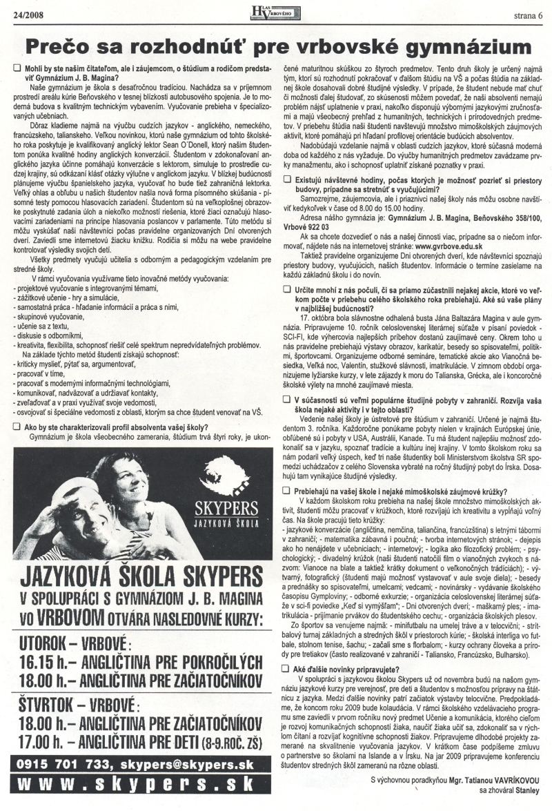 Hlas Vrbového 24/2008, strana 6