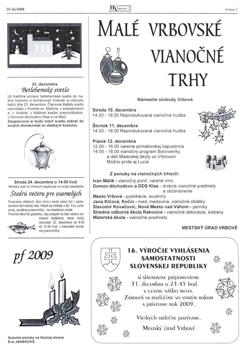 Hlas Vrbového 25,26/2008, strana 2