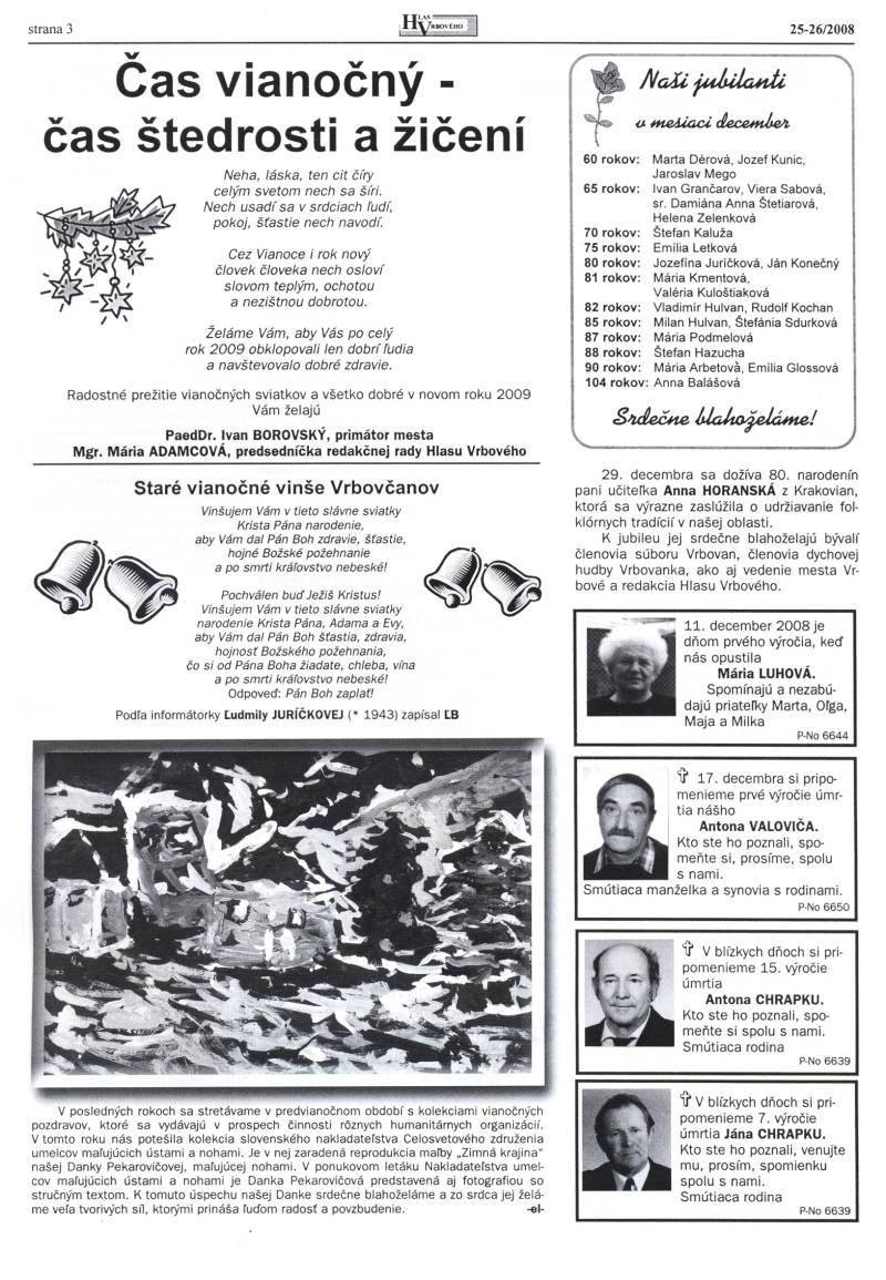 Hlas Vrbového 25,26/2008, strana 3