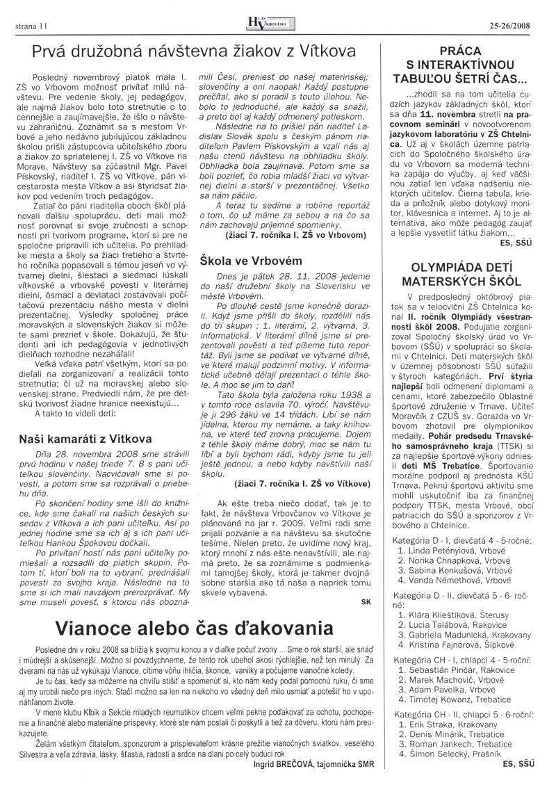 Hlas Vrbového 25,26/2008, strana 11