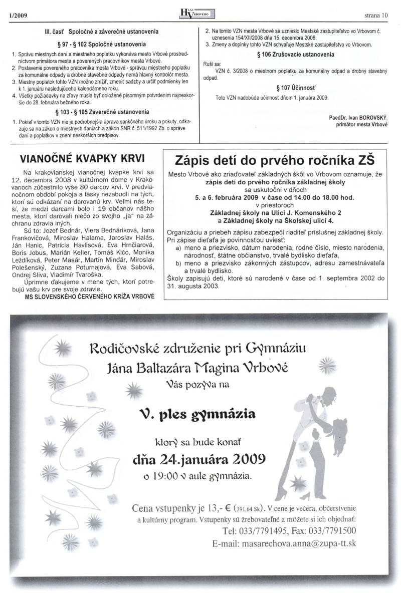 Hlas Vrbového 01/2009, strana 10
