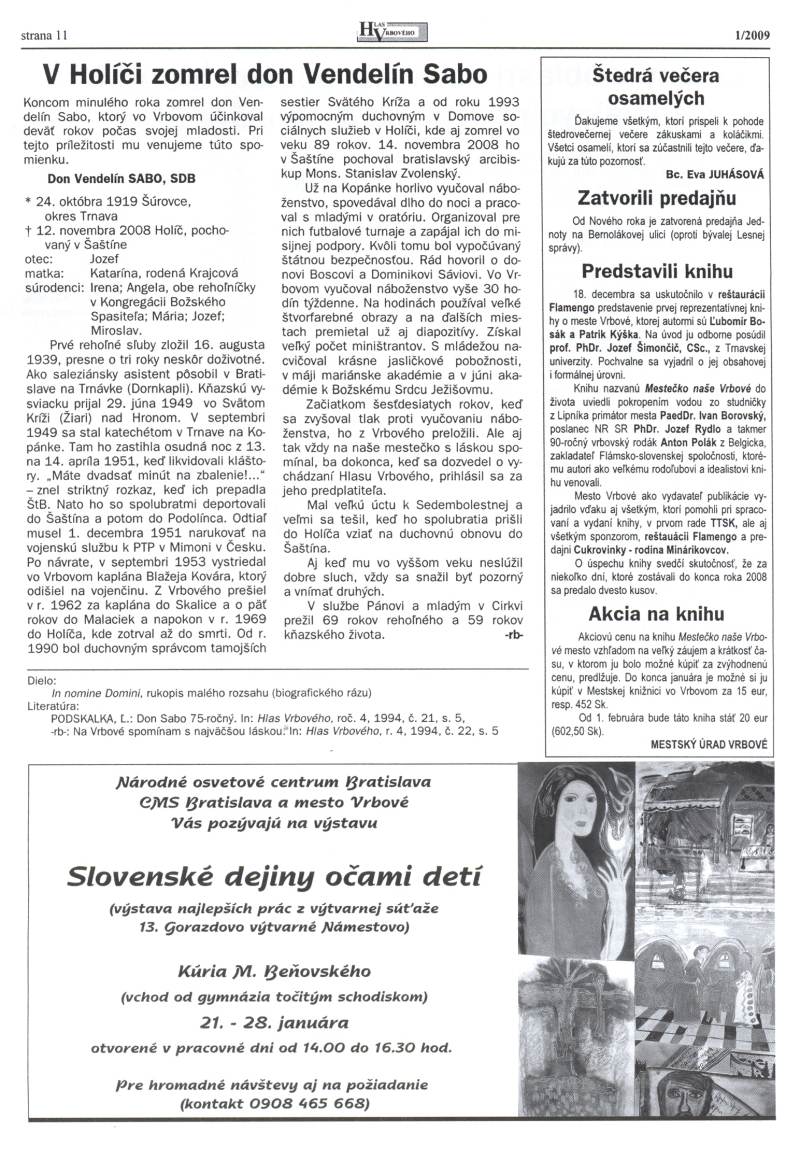 Hlas Vrbového 01/2009, strana 11