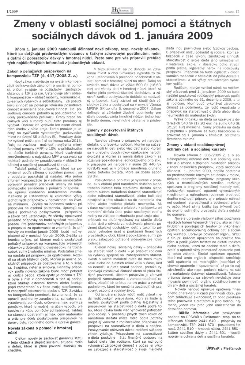 Hlas Vrbového 01/2009, strana 12