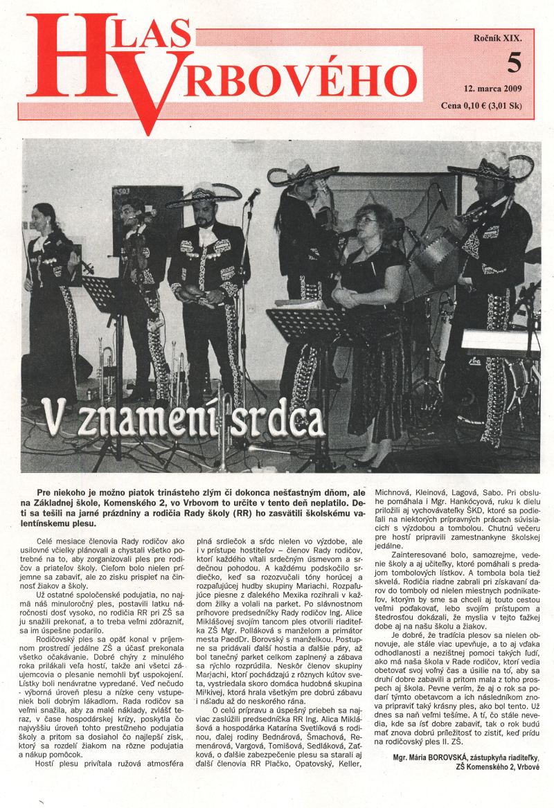 Hlas Vrbového 05/2009, strana 1
