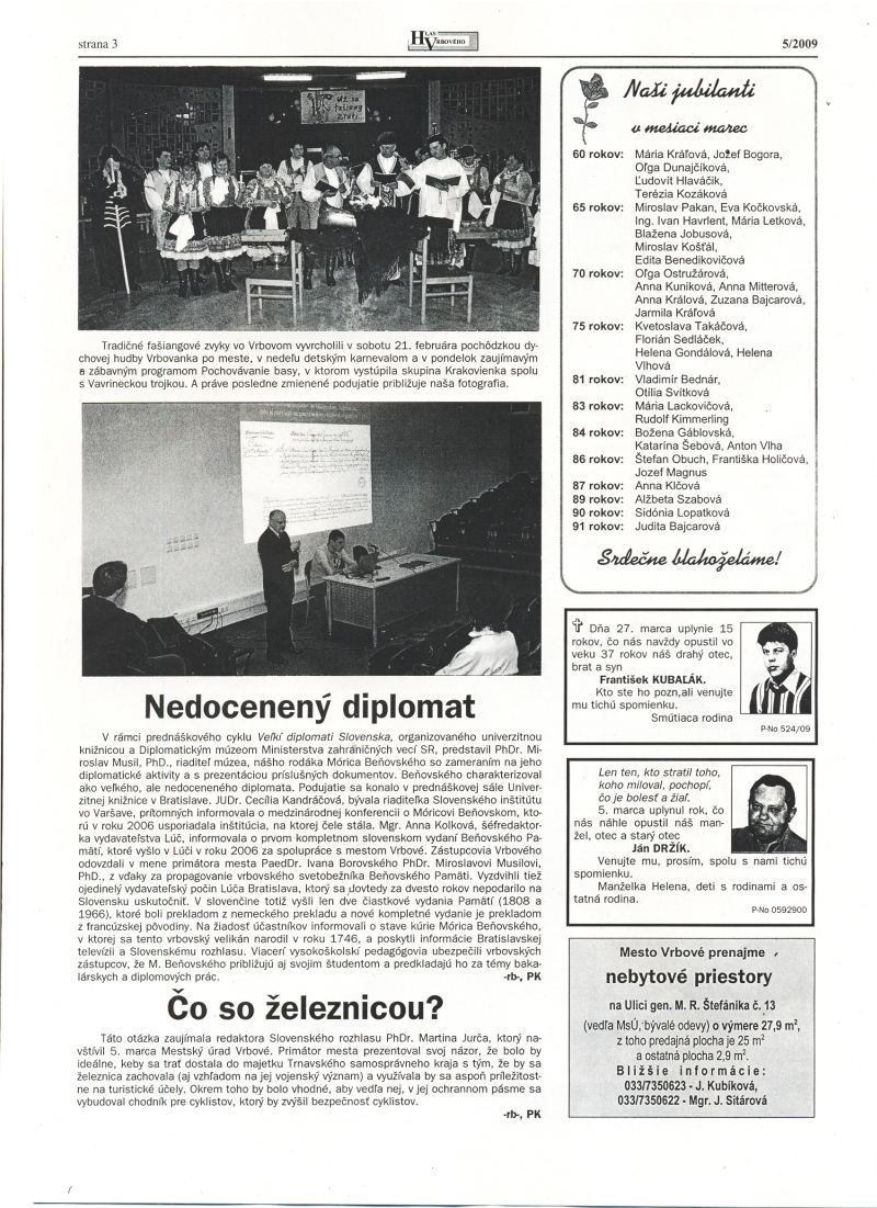 Hlas Vrbového 05/2009, strana 3