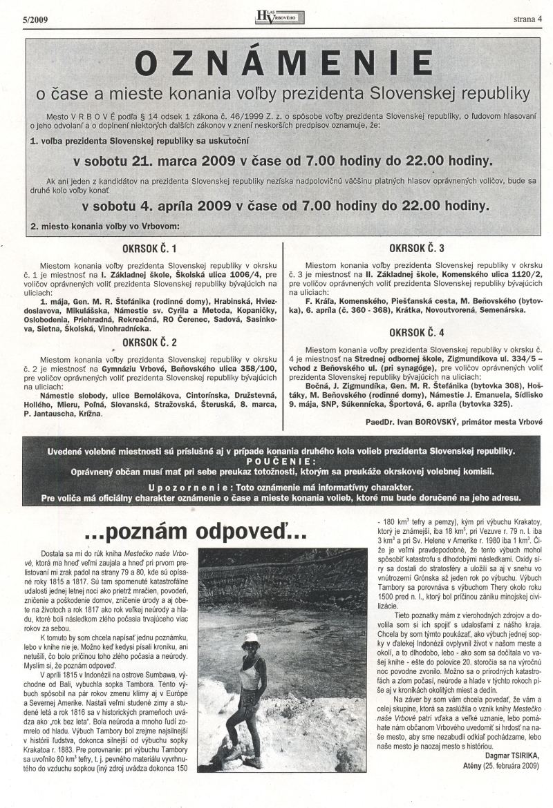 Hlas Vrbového 05/2009, strana 4