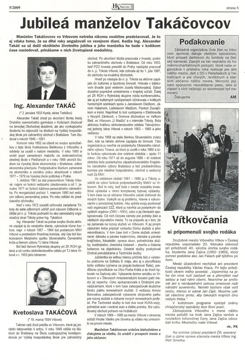Hlas Vrbového 05/2009, strana 6