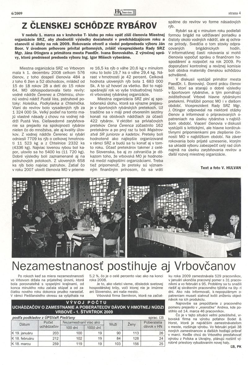 Hlas Vrbového 06/2009, strana 4