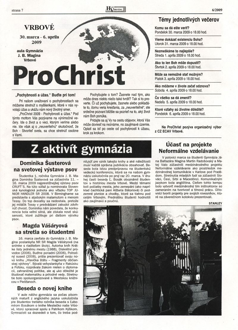 Hlas Vrbového 06/2009, strana 7