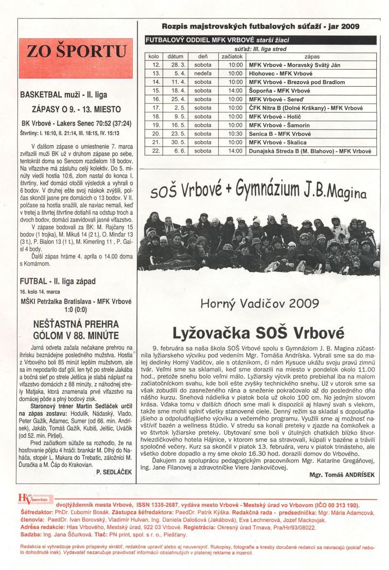 Hlas Vrbového 06/2009, strana 8