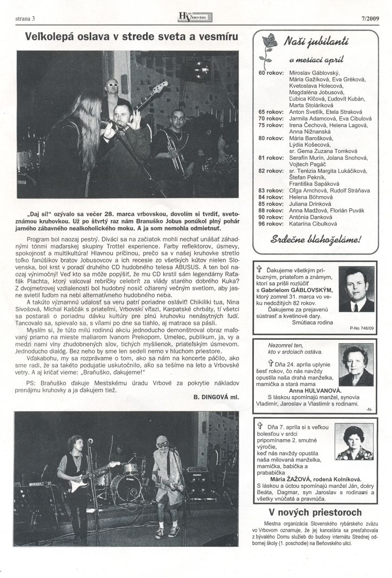 Hlas Vrbového 07/2009, strana 3