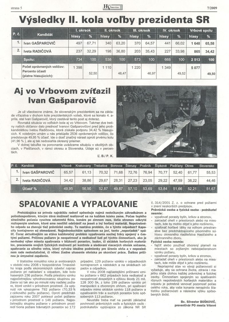 Hlas Vrbového 07/2009, strana 5