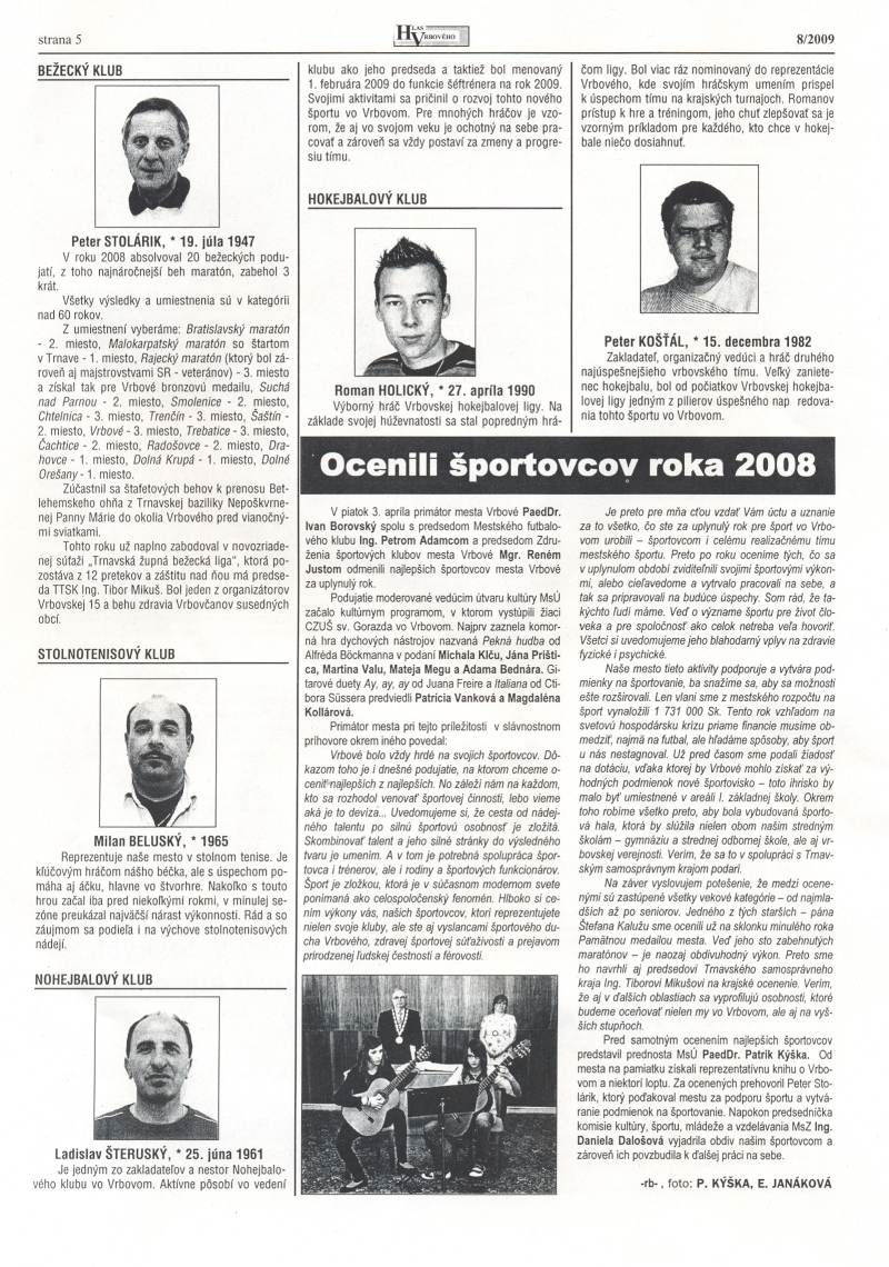 Hlas Vrbového 08/2009, strana 5