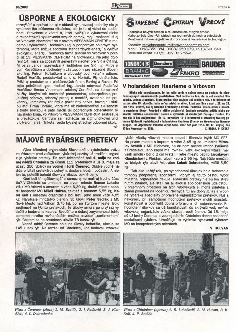 Hlas Vrbového 10/2009, strana 4