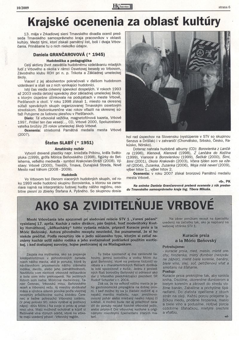 Hlas Vrbového 10/2009, strana 6