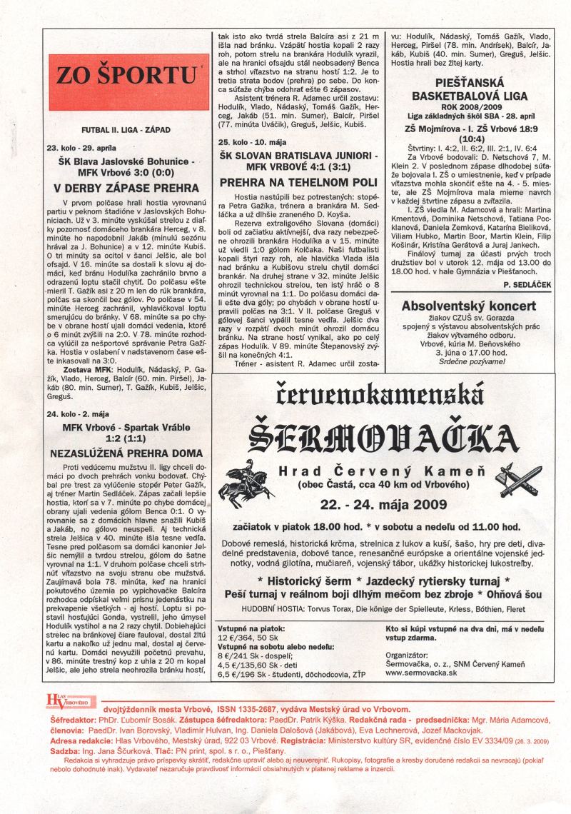 Hlas Vrbového 10/2009, strana 8