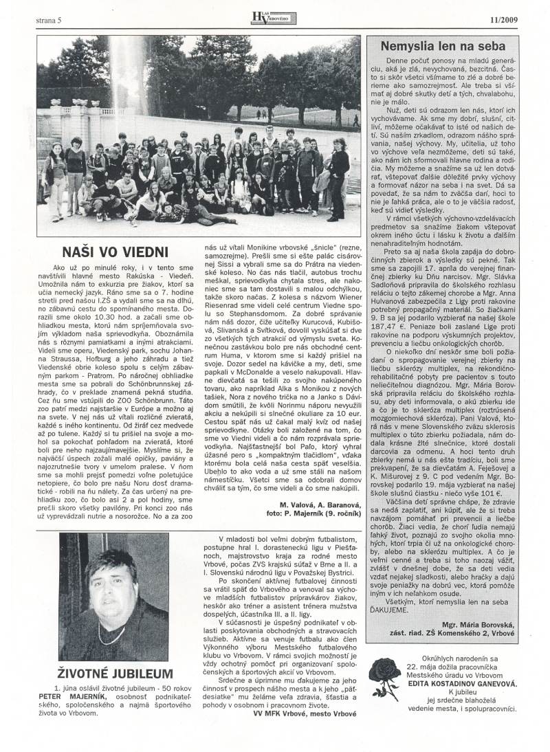 Hlas Vrbového 11/2009, strana 5
