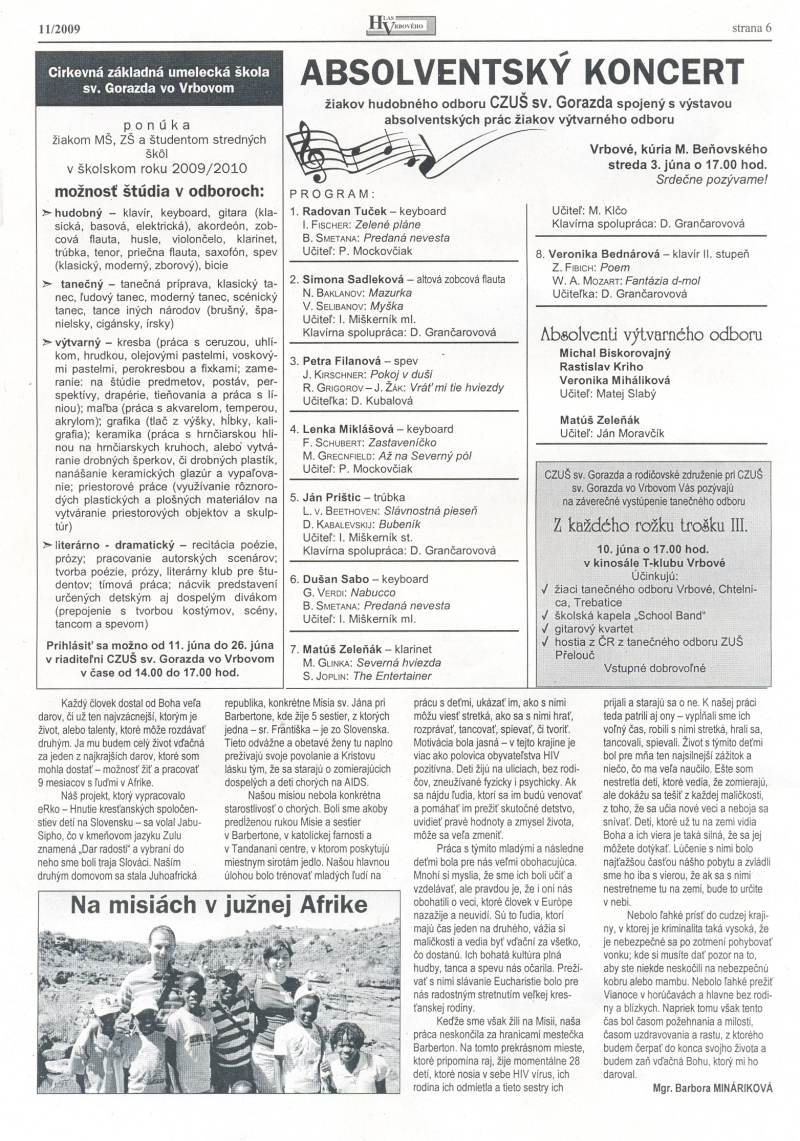 Hlas Vrbového 11/2009, strana 6