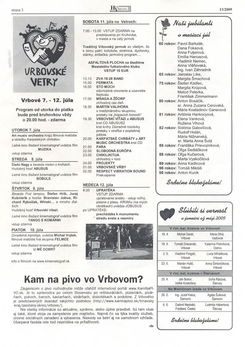 Hlas Vrbového 13/2009, strana 3