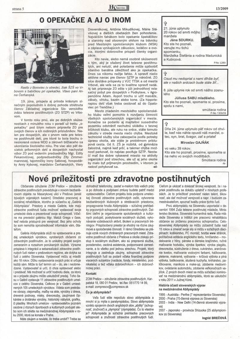 Hlas Vrbového 13/2009, strana 5