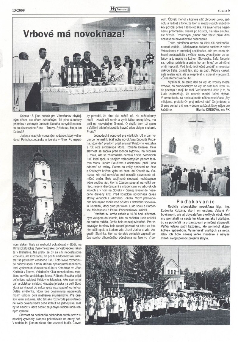 Hlas Vrbového 13/2009, strana 6